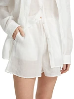 Ramie Voile Elasticized Shorts