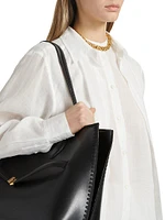 Ramie Double-Collar Button-Front Shirt