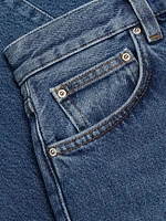 Twisted Seam Mid-Rise Ankle Jeans