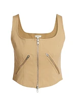 Dea Stretch-Cotton Sleeveless Top