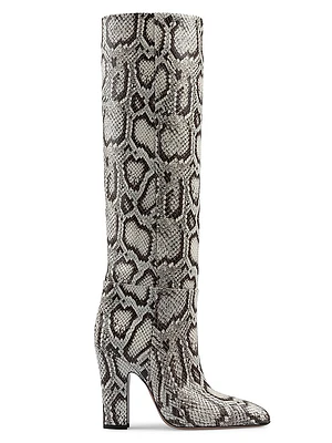 Lavinia Embossed Leather Knee-High Boots