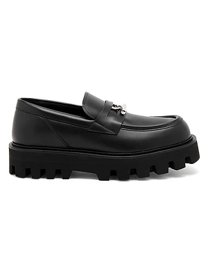 Leather T-Bar Penny Loafers