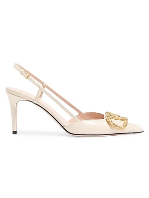 VLogo Signature Slingback Calfskin 80MM Pumps