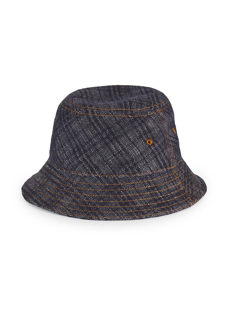 Check Denim Bucket Hat