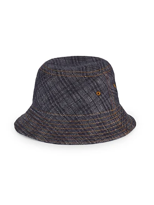 Check Denim Bucket Hat