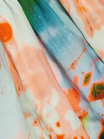 Peyton Printed Linen-Blend Mini-Shirtdress