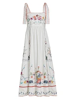 Stefy Floral Cotton Midi-Dress