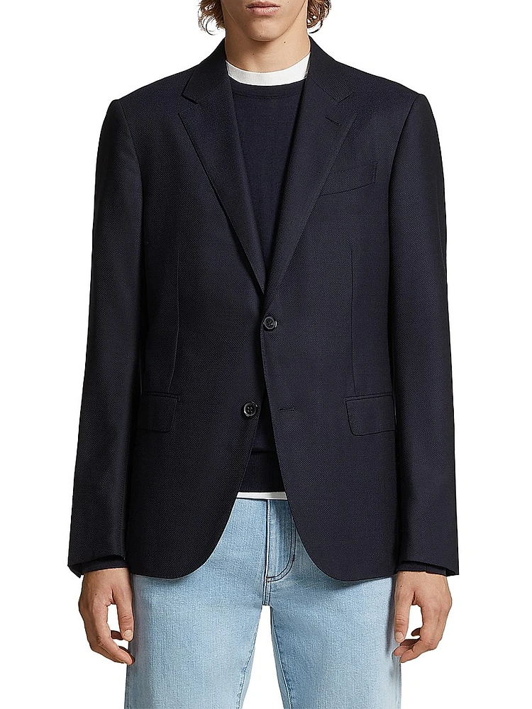 Trofeo Comfort Stretch Wool and Silk Jacket