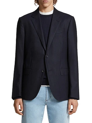 Trofeo Comfort Stretch Wool and Silk Jacket