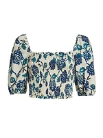 Cyra Smocked Top
