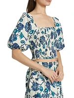 Cyra Smocked Top