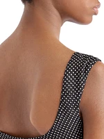 Polka-Dot Silk Chiffon Bralette Top