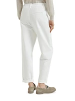 Stretch Cotton Couture Interlock Baggy Trousers