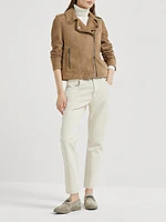 Stretch Dyed Denim Straight Trousers