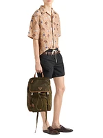 Printed Silk Blend Bowling Shirt