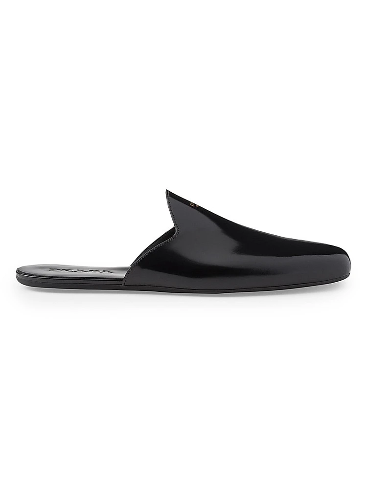 Brushed Leather Slippers