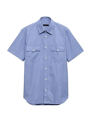 Short-Sleeved Cotton Shirt