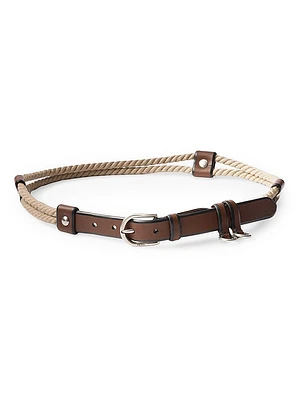 Leather and Cord Belt