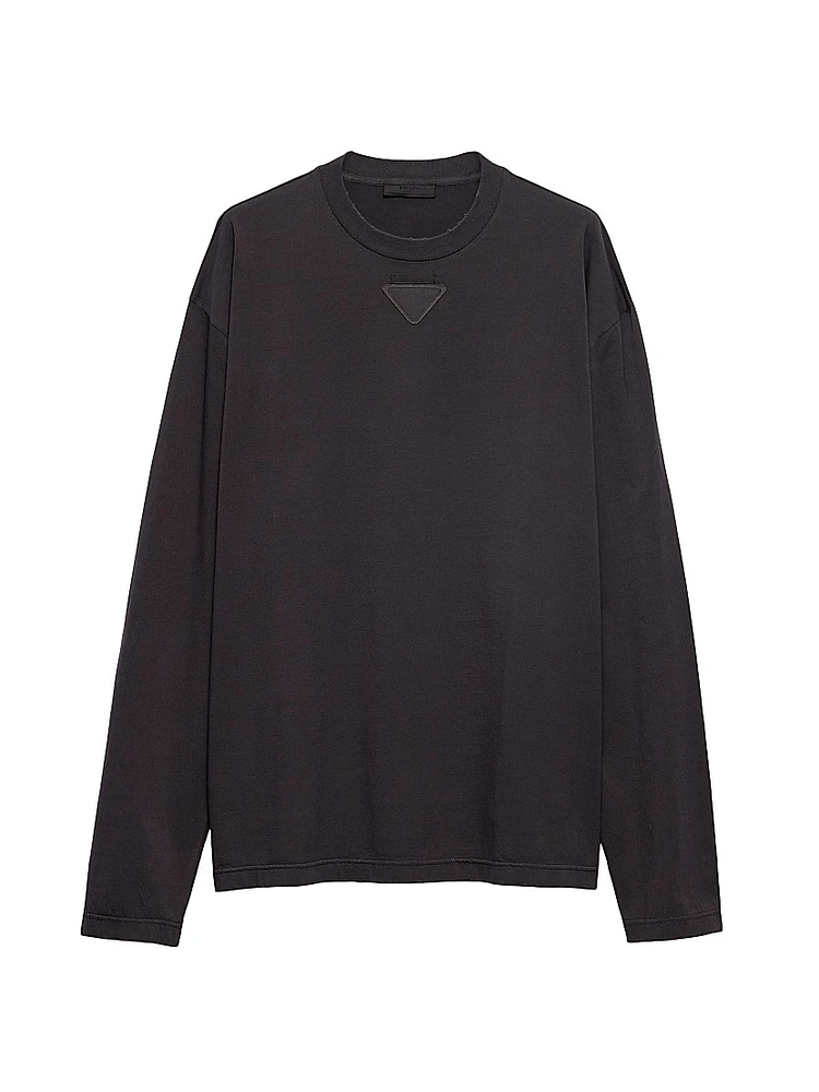 Long-Sleeved Cotton T-Shirt