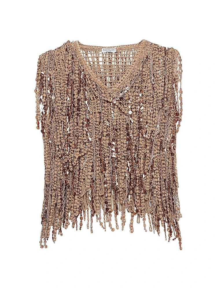 Cotton Dazzling Cascades Knit Top