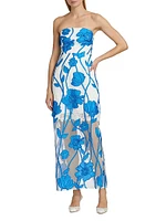Magnolia Floral Embroidered Maxi Dress