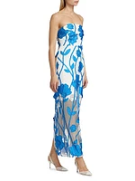 Magnolia Floral Embroidered Maxi Dress
