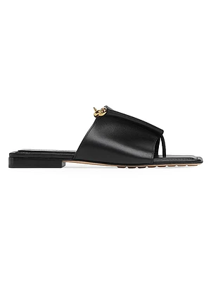 Solstice Knot Leather Flat Sandals