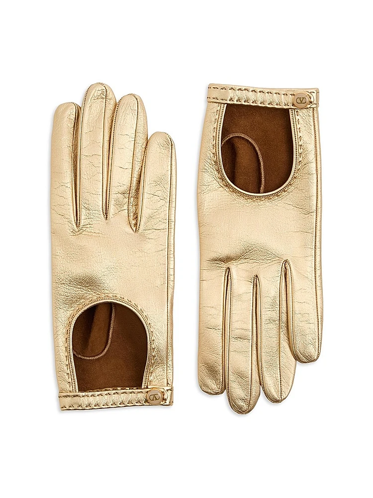 Vlogo Signature Laminated Nappa Gloves