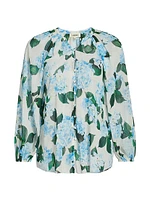 Teagan Floral Dolman-Sleeve Blouse