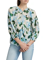 Teagan Floral Dolman-Sleeve Blouse