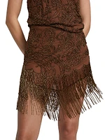 Eulla Embellished Fringe-Trim Miniskirt