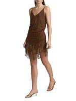 Eulla Embellished Fringe-Trim Miniskirt