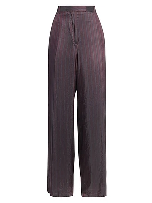 Striped Satin Pants