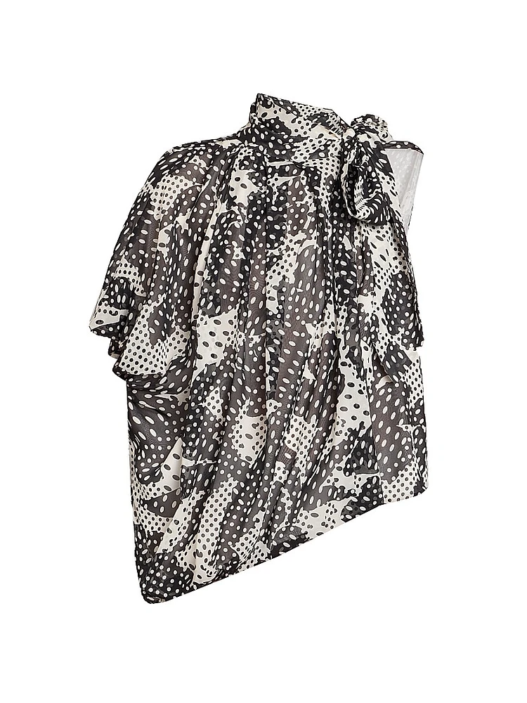 Crunch Printed Scarf Balloon Top