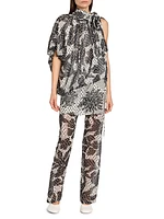 Crunch Printed Scarf Balloon Top