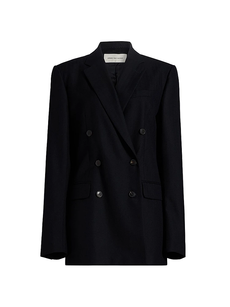 Double-Breasted Wool Blazer