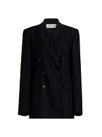Double-Breasted Wool Blazer