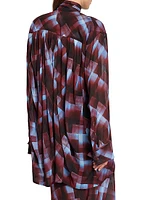 Chaddy Check Scarf Blouse