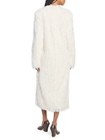 Rivla Fringed Faux Fur Coat