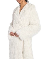 Rivla Fringed Faux Fur Coat