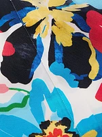 Sable Floral Stretch-Silk Blouse