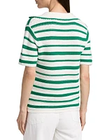 Harlow Striped Polo Top
