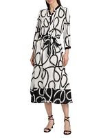 Phoenix Dotted Silk-Blend Midi-Dress