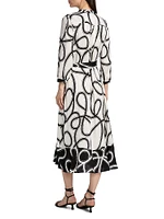 Phoenix Dotted Silk-Blend Midi-Dress