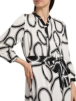 Phoenix Dotted Silk-Blend Midi-Dress