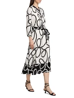 Phoenix Dotted Silk-Blend Midi-Dress