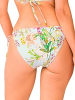 Carrie Crochet-Trim Tie-Side Bikini Bottom