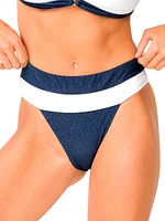 Banded Colorblocked Bikini Bottom