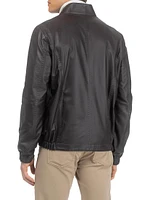 Men's Light Nappa Leather Reversible Jacket