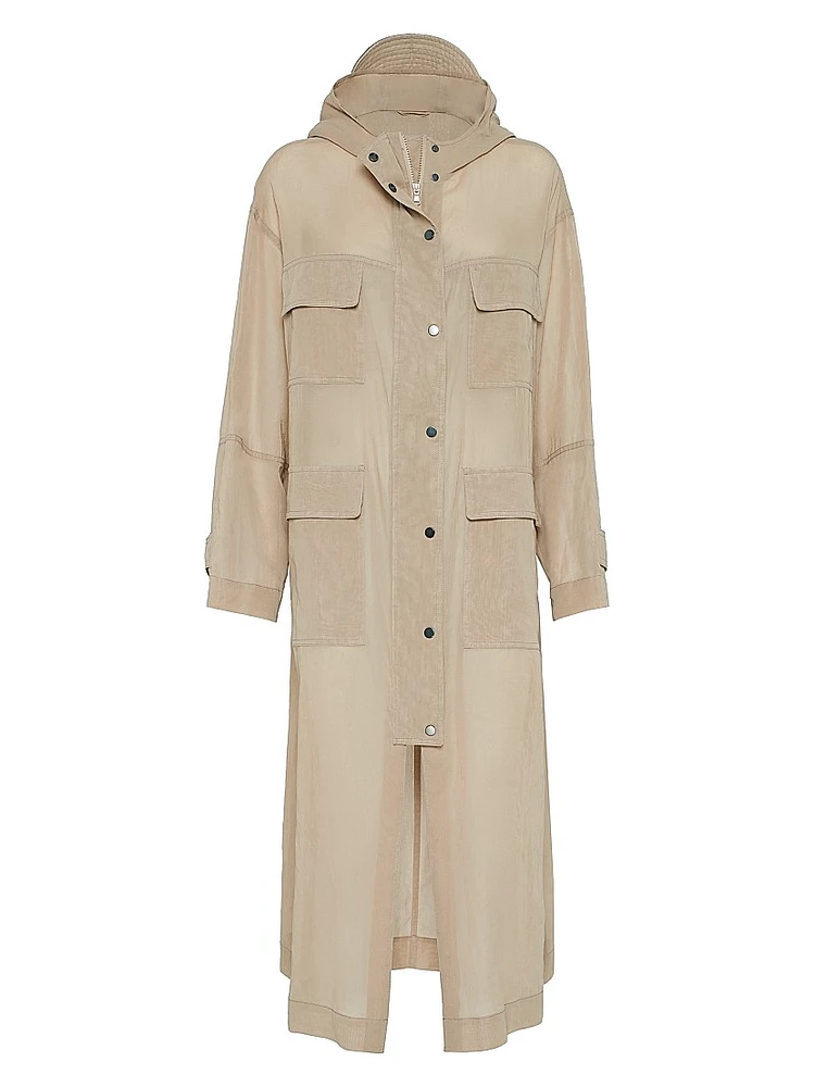 Cotton Organza Duster Coat